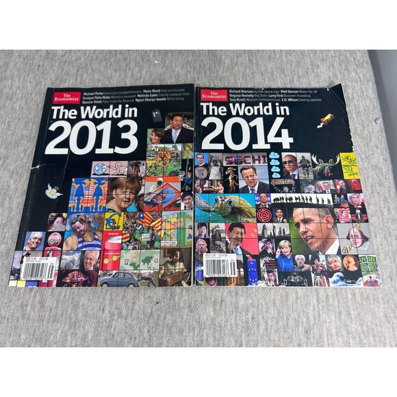 The Economist Magazine The World in 2014-, 2015 Lot of 2 Paperback - Picture 1 of 7